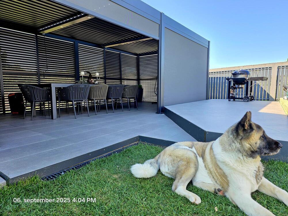 Pergola PANEL LAMELY zastínění fixní horizontální 1 m pro bioklimatickou Rojaplast (foto 103)