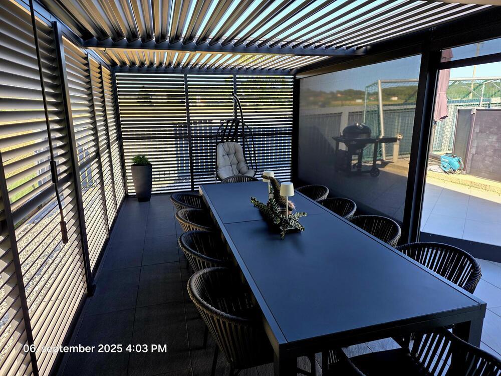 Pergola PANEL LAMELY zastínění fixní horizontální 1 m pro bioklimatickou Rojaplast (foto 111)