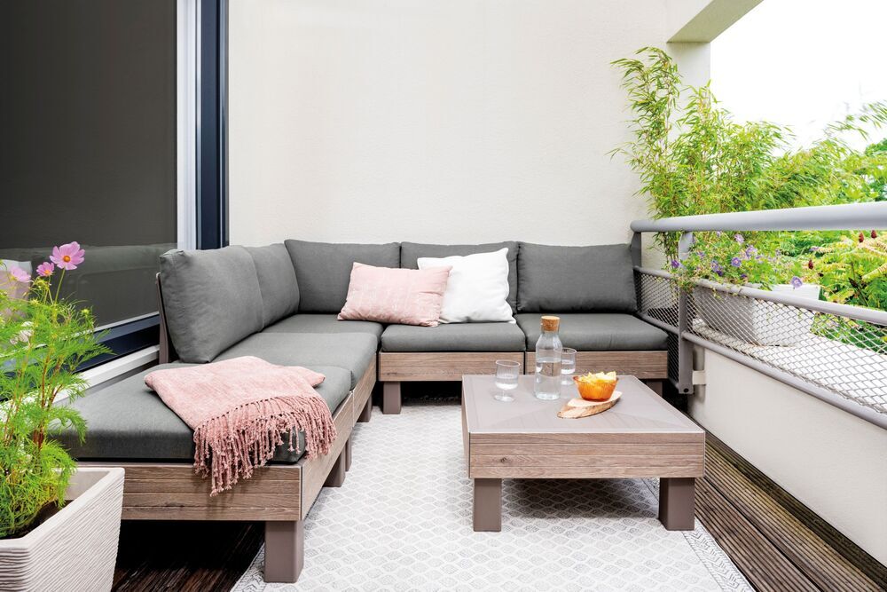 Vrtni plastični set ELEMENTS SIGNATURE - oreh