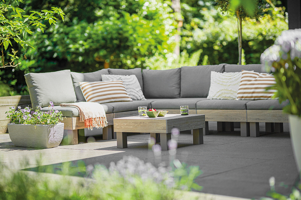 Vrtni plastični set ELEMENTS SIGNATURE - oreh