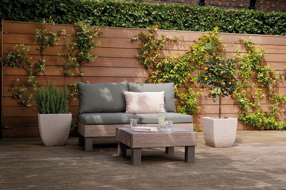 Vrtni plastični set ELEMENTS SIGNATURE - oreh