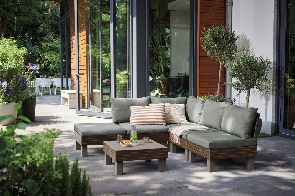 Vrtni plastični set ELEMENTS SIGNATURE - oreh