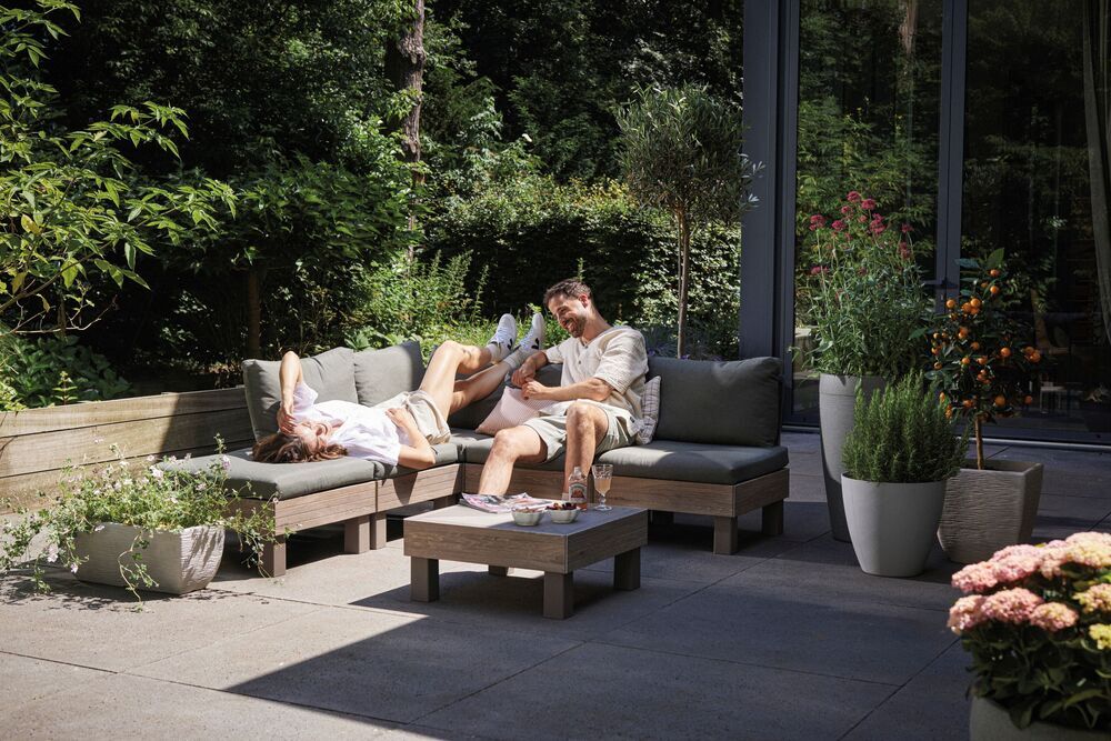 Vrtni plastični set ELEMENTS SIGNATURE - oreh