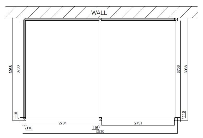 Bioklimatická pergola ke stěně INTRO DUO 4x4 m Rojaplast (foto 67)