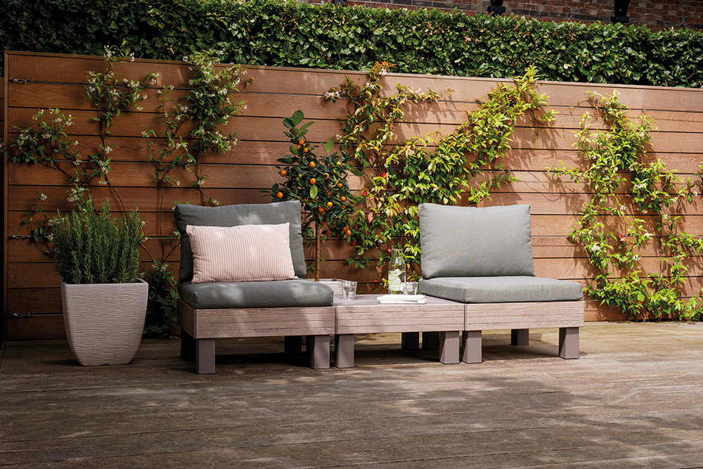 ELEMENTS SIGNATURE plastični vrtni stol - oreh