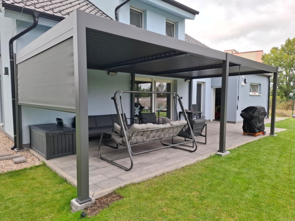 Bioklimatická pergola INTRO DUO 4x4 m Rojaplast (foto 145)