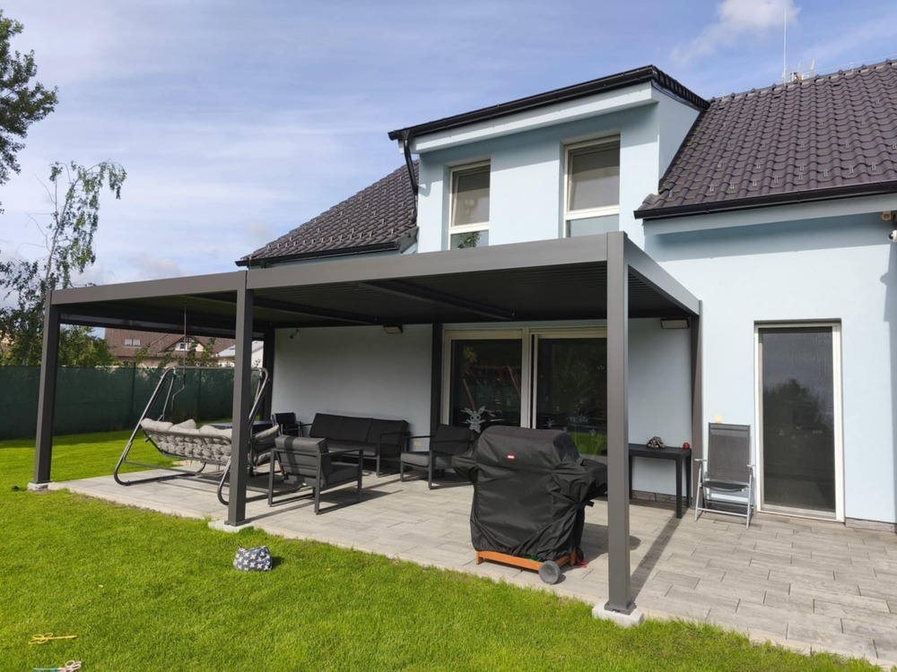 Bioklimatická pergola INTRO DUO 4x4 m Rojaplast (foto 144)