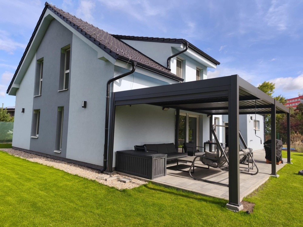 Bioklimatická pergola INTRO DUO 4x4 m Rojaplast (foto 147)