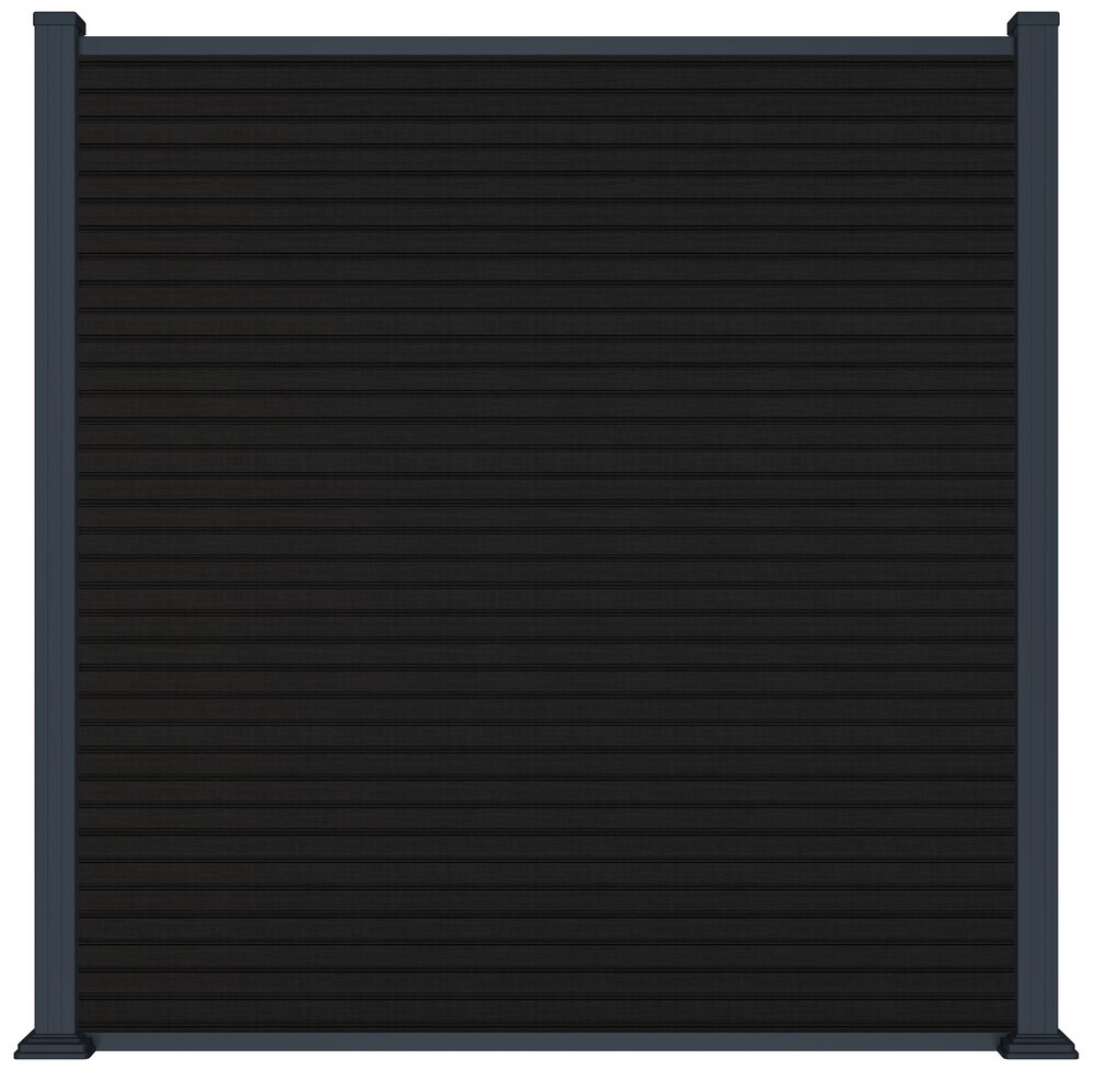MODERN WPC ograjna plošča 180x180 cm HORIZONTALNO in VERTIKALNO ter zaključki - antracit