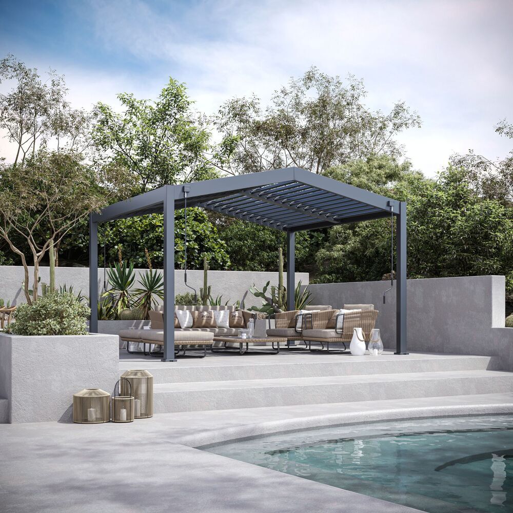 Pergola PANEL LAMELY zastínění fixní horizontální 1 m pro bioklimatickou Rojaplast (foto 174)