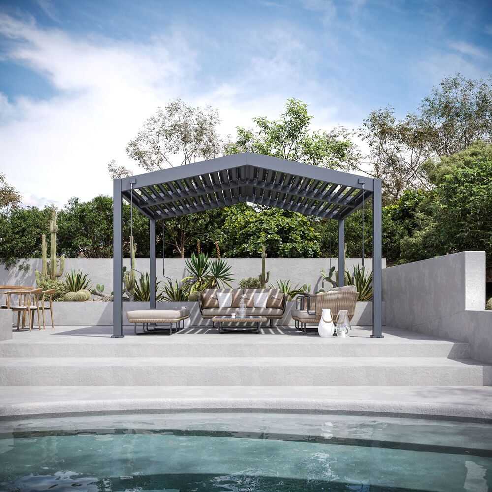 Pergola PANEL LAMELY zastínění fixní horizontální 1 m pro bioklimatickou Rojaplast (foto 119)