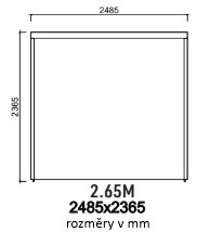 Pergola PANEL LAMELY zastínění fixní horizontální 1 m pro bioklimatickou Rojaplast (foto 41)