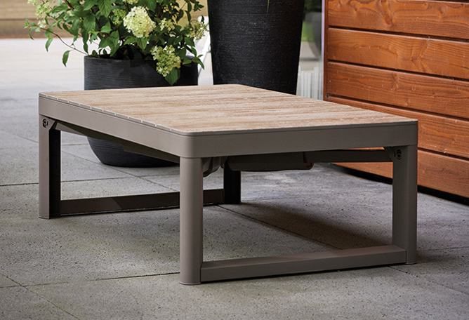 DECO LYON mizica iz ratana - pepelovec/kapucino