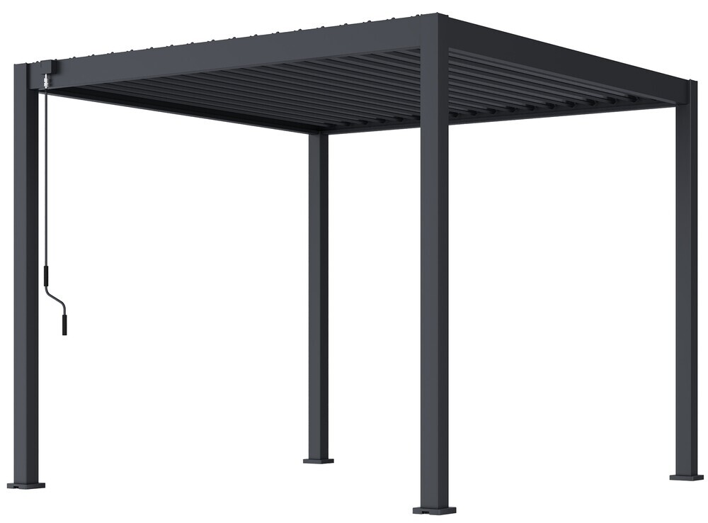 Bioklimatska pergola ECO 3x3 m, jeklena - prostostoječa
