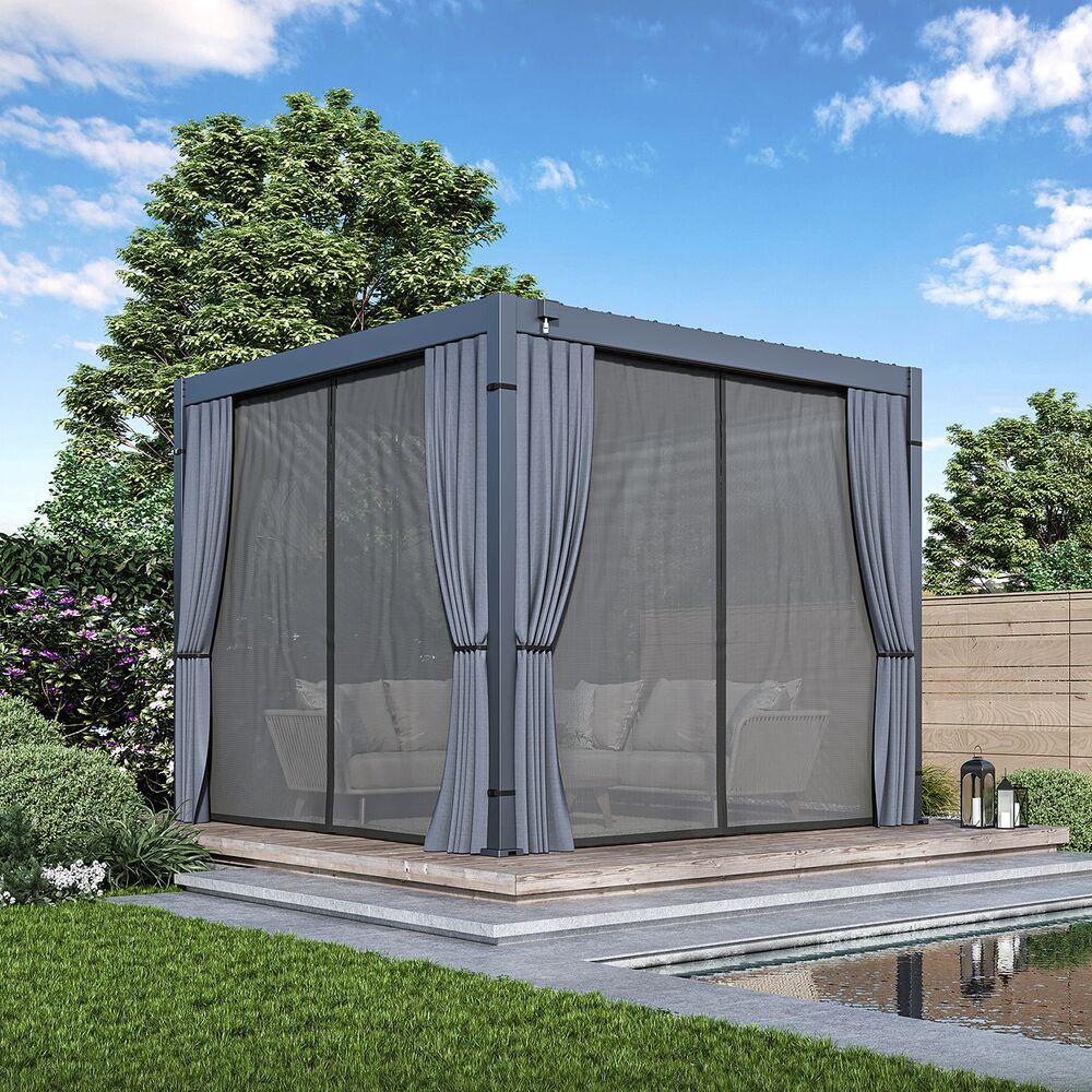 Bioklimatska pergola ECO 3x3 m, jeklena - prostostoječa