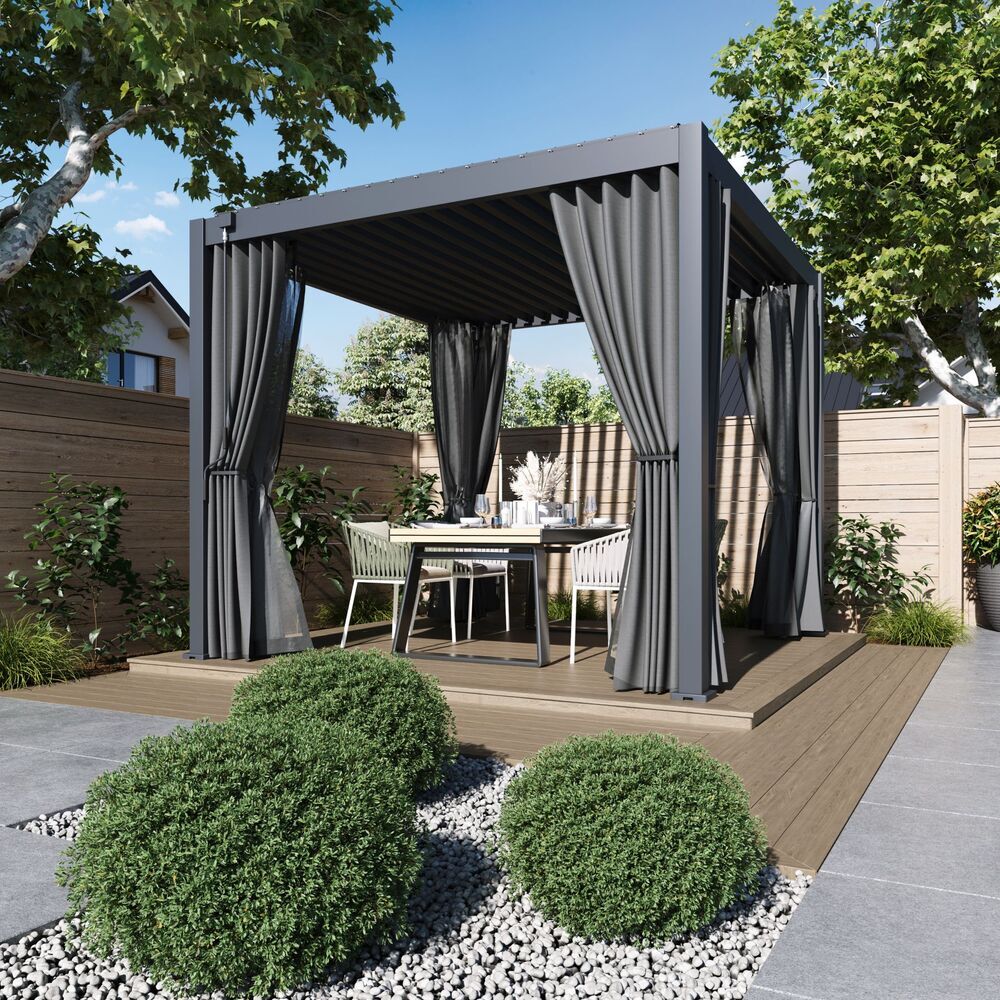 Bioklimatska pergola ECO 3x3 m, jeklena - prostostoječa