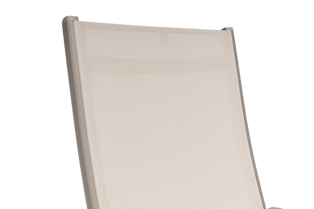 KETTLER BASIC PLUS naslanjajoči se aluminijasti stol - taupe / beige