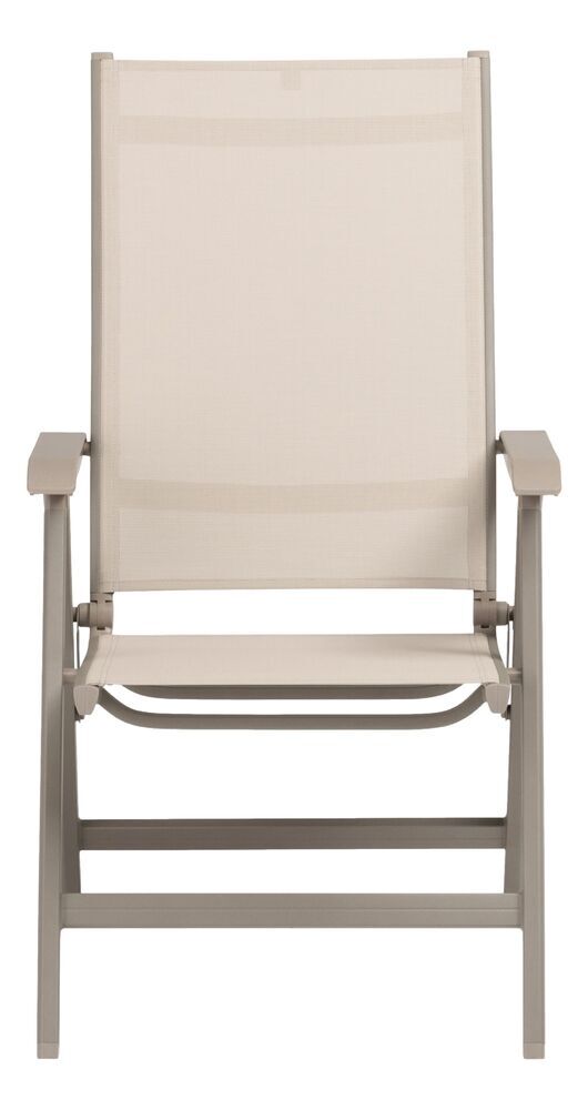 KETTLER BASIC PLUS naslanjajoči se aluminijasti stol - taupe / beige