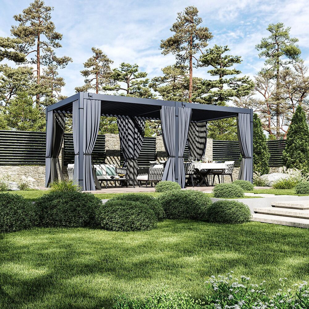 Zahradní souprava ECO závěsů a moskytiér pro pergolu 6x3 m Rojaplast (foto 2)