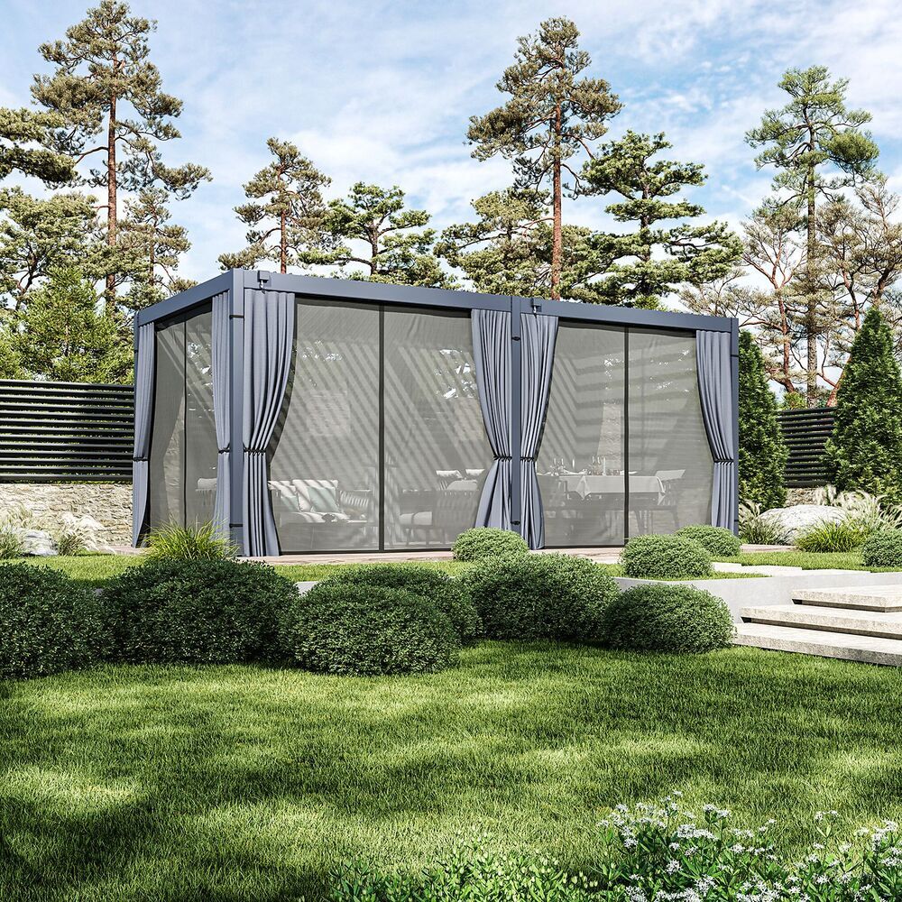 Zahradní souprava ECO závěsů a moskytiér pro pergolu 6x3 m Rojaplast (foto 23)