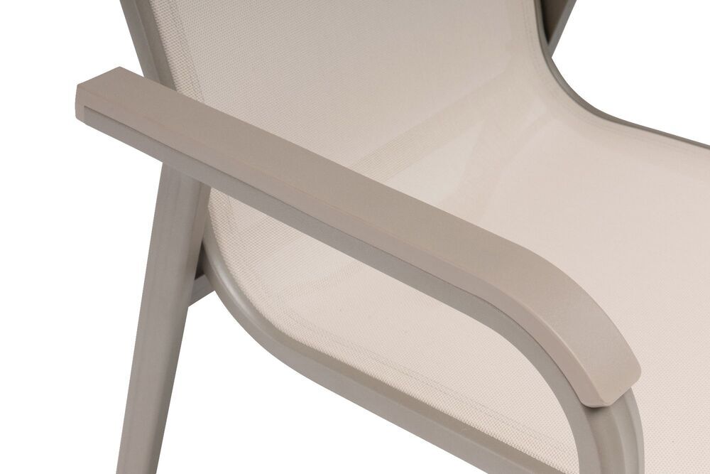 KETTLER BASIC PLUS aluminijasti zložljivi stol - taupe / beige