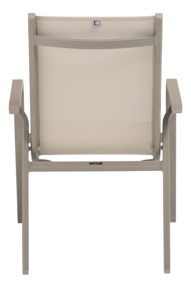 KETTLER BASIC PLUS aluminijasti zložljivi stol - taupe / beige