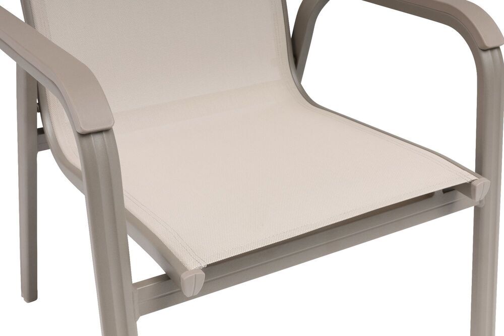 KETTLER BASIC PLUS aluminijasti zložljivi stol - taupe / beige