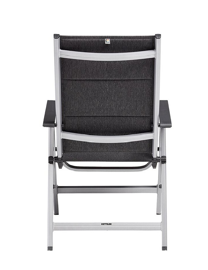KETTLER BASIC PLUS PADDED naslanjač iz aluminija - srebrna / antracit