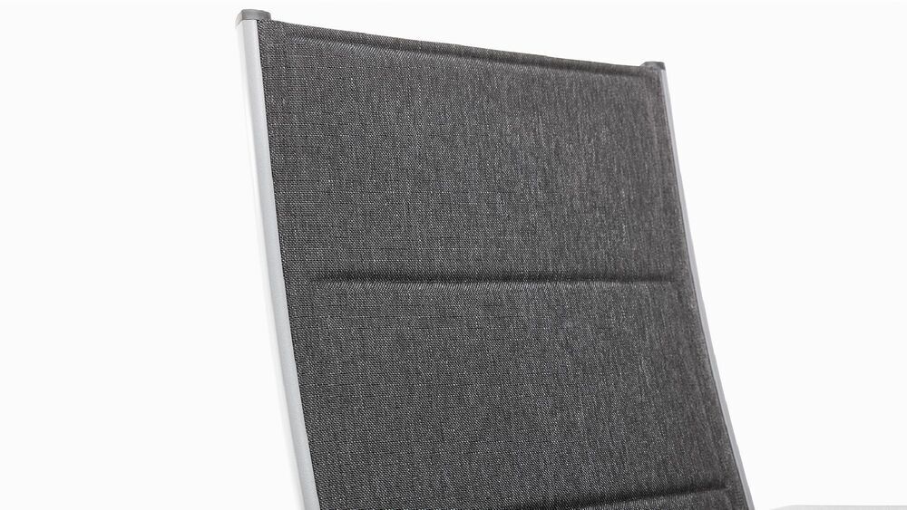 KETTLER BASIC PLUS PADDED naslanjač iz aluminija - srebrna / antracit