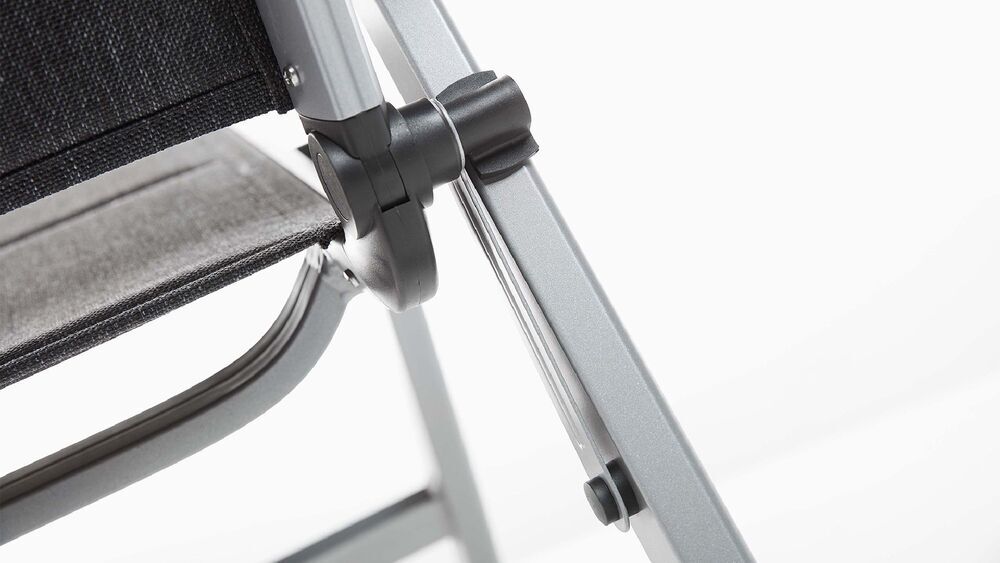 KETTLER BASIC PLUS PADDED naslanjač iz aluminija - srebrna / antracit