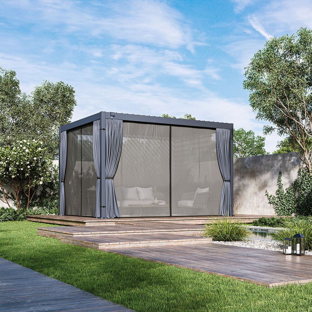 Bioklimatska pergola ECO 4x3 m, jeklena - prostostoječa