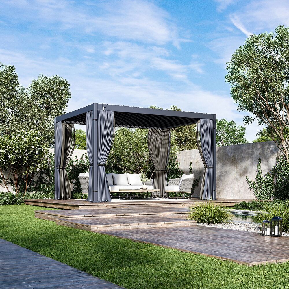 Bioklimatska pergola ECO 4x3 m, jeklena - prostostoječa