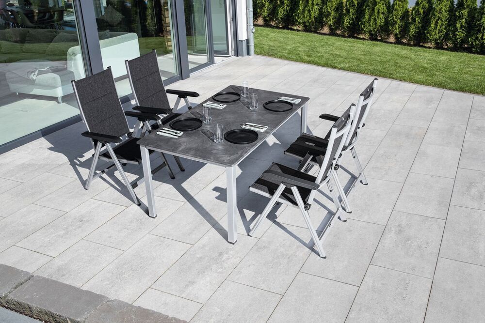 KETTLER BASIC PLUS PADDED naslanjač iz aluminija - srebrna / antracit