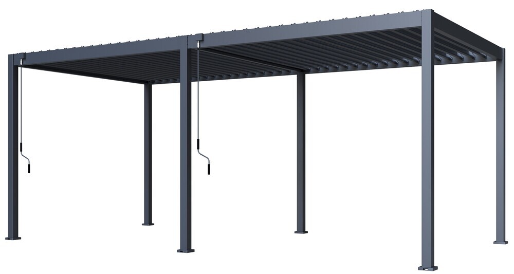 Bioklimatska pergola ECO 6x3 m, jeklena - prostostoječa