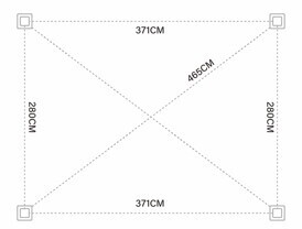 Bioklimatska pergola ECO 4x3 m, jeklena - prostostoječa