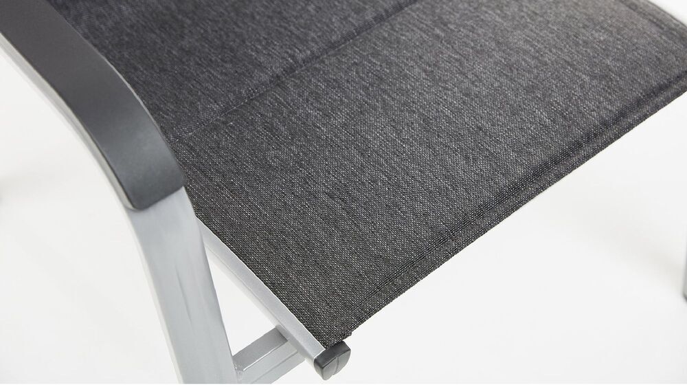 KETTLER BASIC PLUS PADDED aluminijasti zložljivi stol - srebrna / antracit