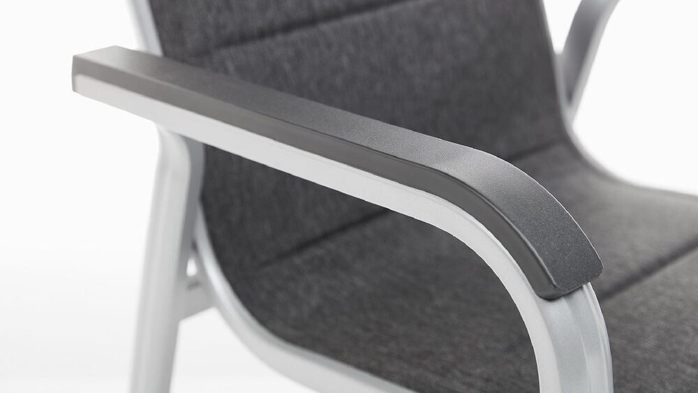 KETTLER BASIC PLUS PADDED aluminijasti zložljivi stol - srebrna / antracit