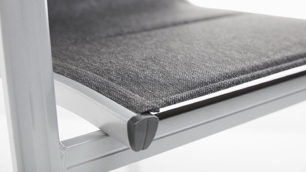 KETTLER BASIC PLUS PADDED aluminijasti zložljivi stol - srebrna / antracit