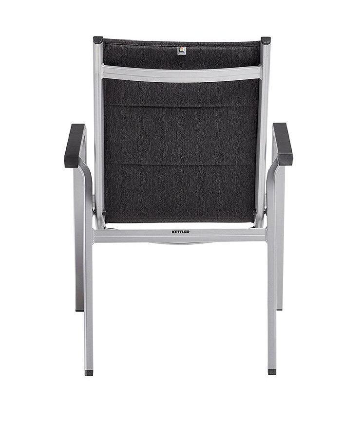 KETTLER BASIC PLUS PADDED aluminijasti zložljivi stol - srebrna / antracit
