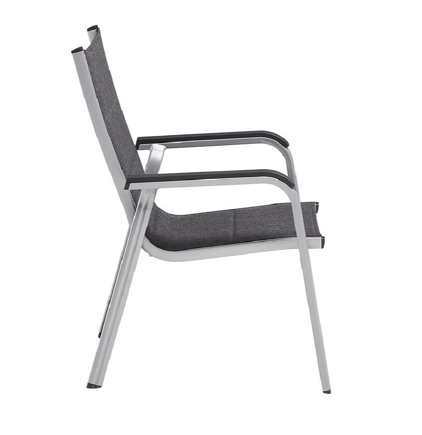 KETTLER BASIC PLUS PADDED aluminijasti zložljivi stol - srebrna / antracit