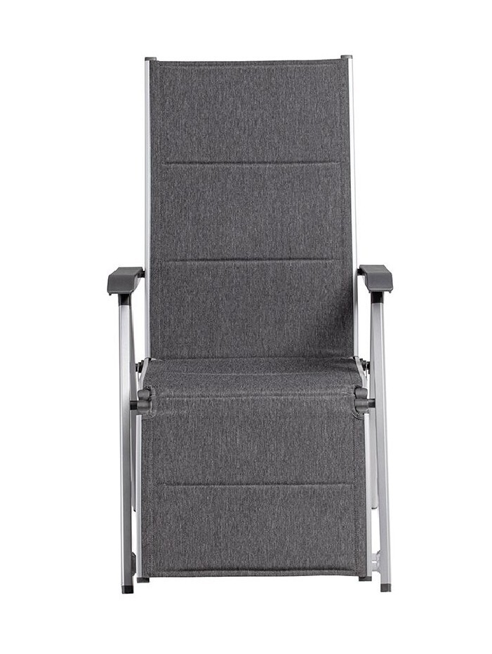 KETTLER BASIC PLUS PADDED sproščujoč, naslonljiv, aluminijast fotelj - srebrna / antracit