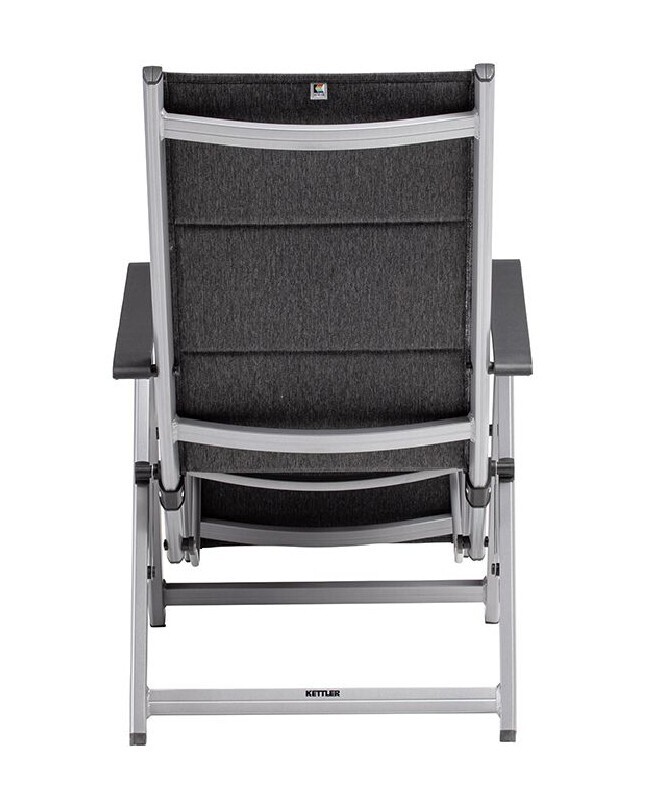 KETTLER BASIC PLUS PADDED sproščujoč, naslonljiv, aluminijast fotelj - srebrna / antracit