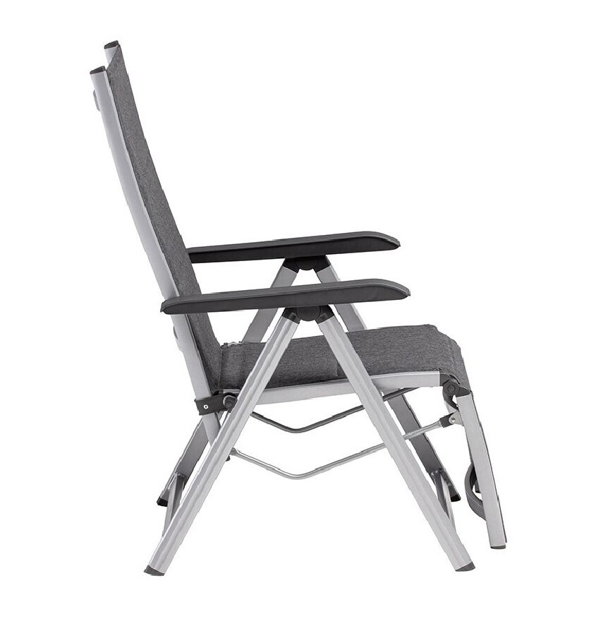 KETTLER BASIC PLUS PADDED sproščujoč, naslonljiv, aluminijast fotelj - srebrna / antracit