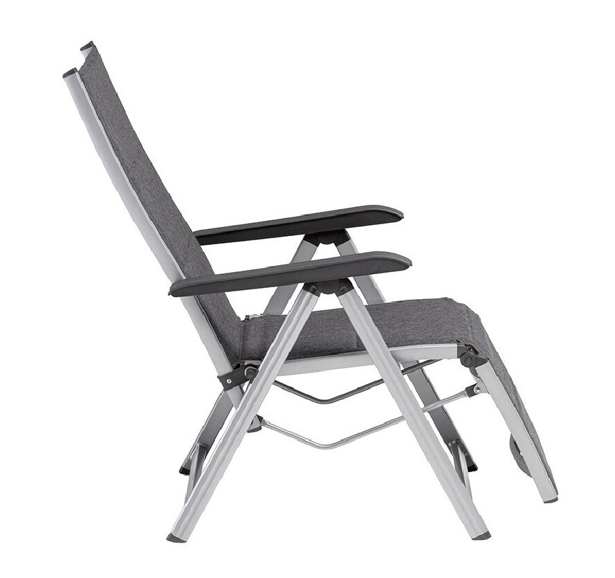 KETTLER BASIC PLUS PADDED sproščujoč, naslonljiv, aluminijast fotelj - srebrna / antracit