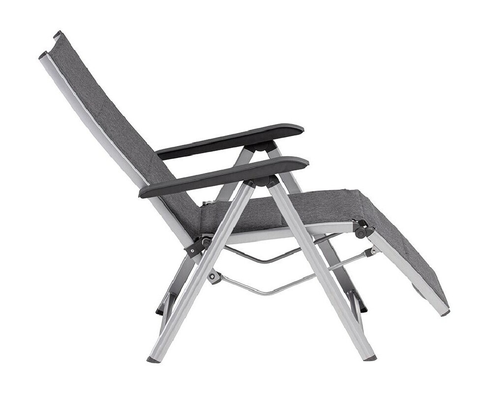 KETTLER BASIC PLUS PADDED sproščujoč, naslonljiv, aluminijast fotelj - srebrna / antracit