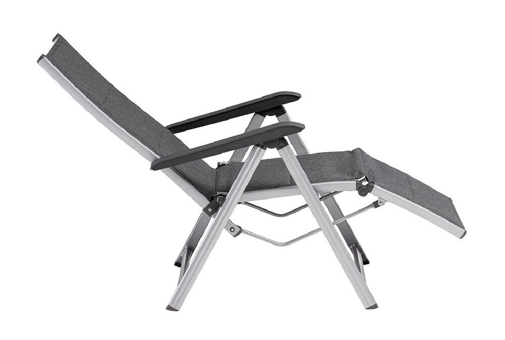 KETTLER BASIC PLUS PADDED sproščujoč, naslonljiv, aluminijast fotelj - srebrna / antracit