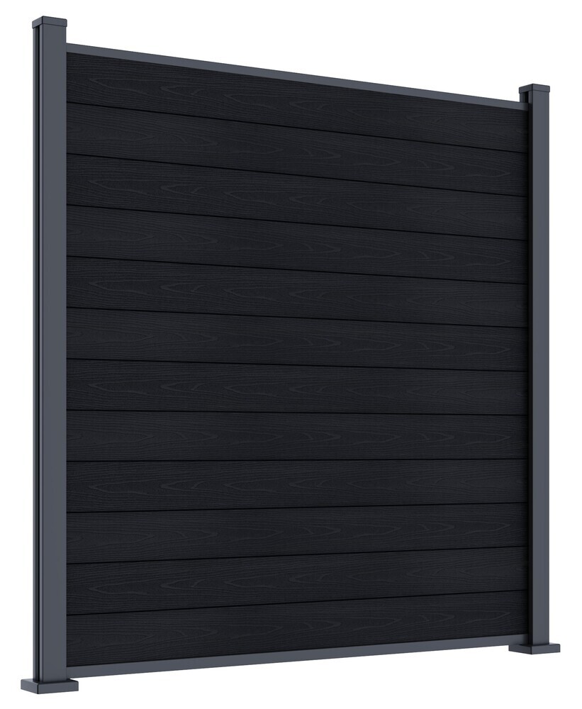 ELEMENT WPC ograjna plošča 180x180 cm in zaključki - antracit