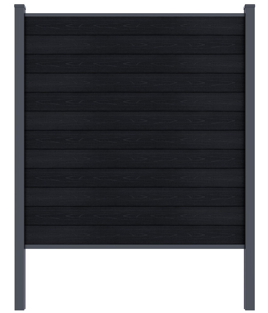 ELEMENT WPC ograjna plošča 180x180 cm in zaključki - antracit