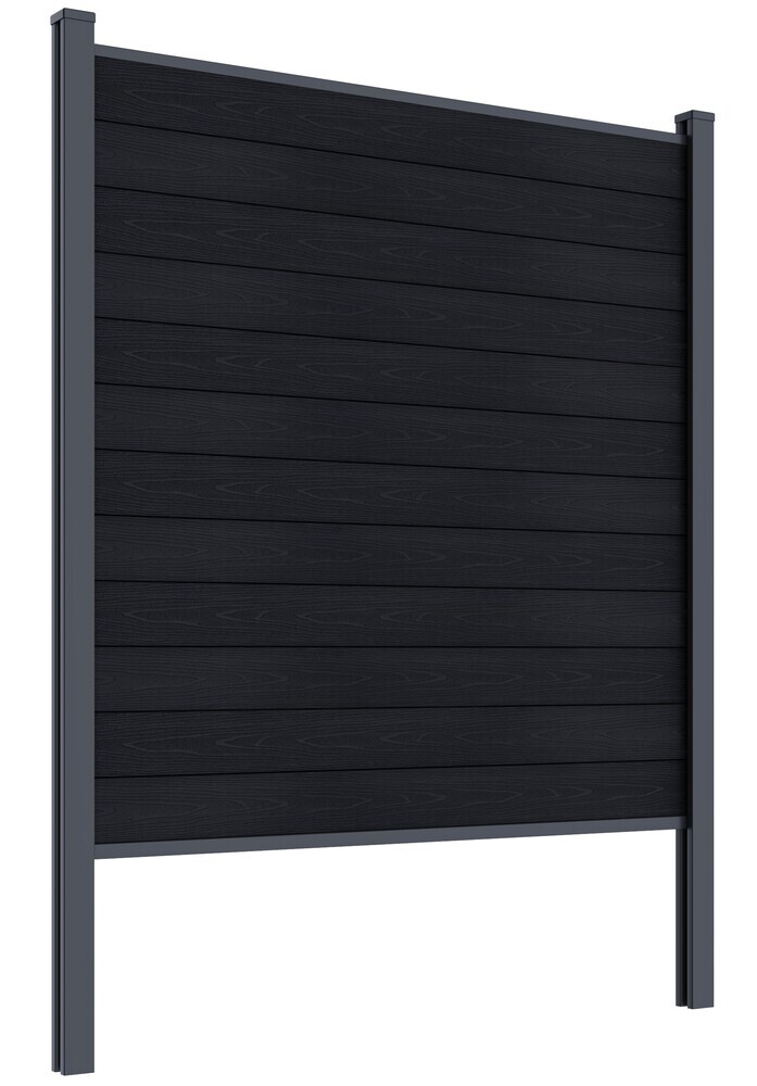 ELEMENT WPC ograjna plošča 180x180 cm in zaključki - antracit