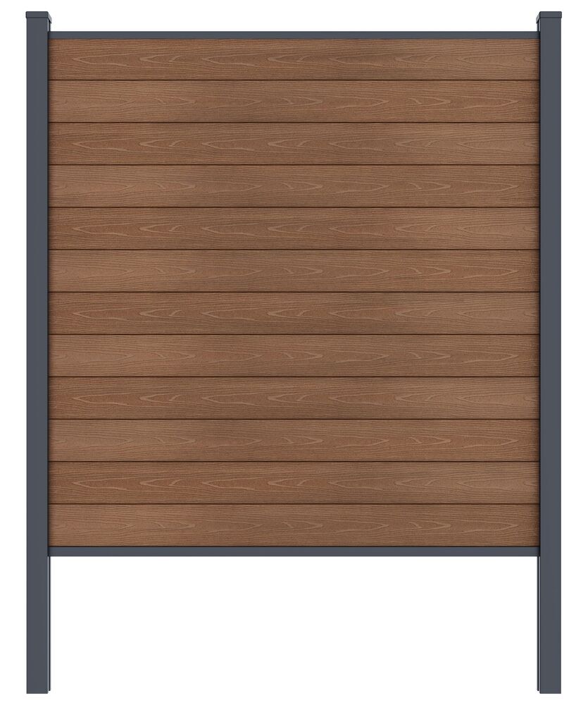 ELEMENT WPC ograjna plošča 180x180 cm in zaključki - tikovina